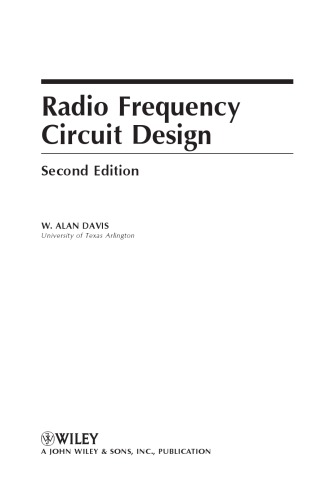 Radio Frequency Circuit Design