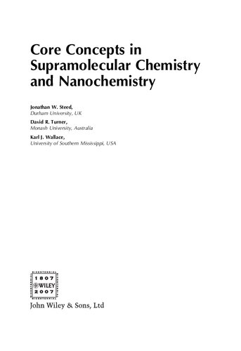 Core Concepts in Supramolecular Chemistry and Nanochemistry