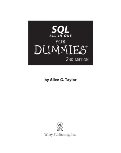 SQL All-In-One for Dummies