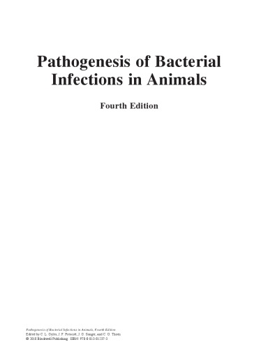 Pathogenesis of bacterial infections in animals