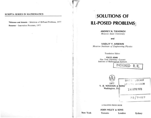 Solutions of Ill-Posed Problems