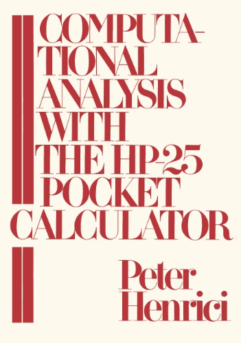 Computational Analysis With The Hp 25 Pocket Calculator