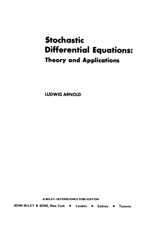 Stochastic Differential Equations