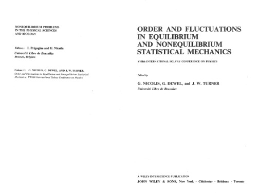 Order and Fluctuations in Equilibrium and Nonequilibrium Statistical Mechanics