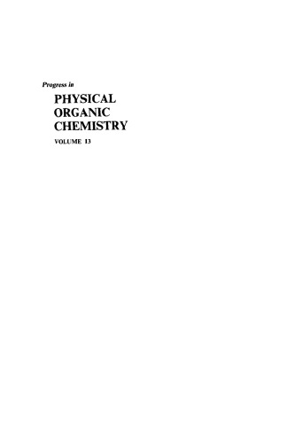 Progress in Physical Organic Chemistry