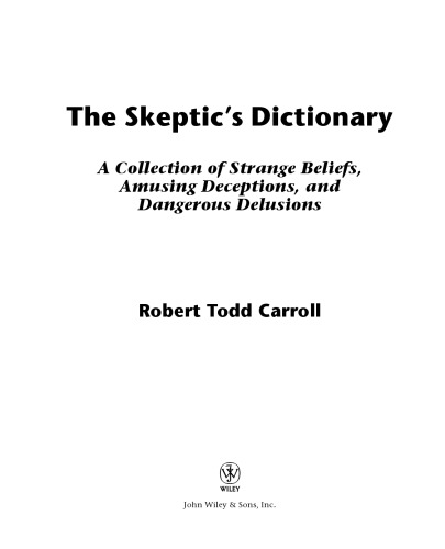 The Skeptic's Dictionary