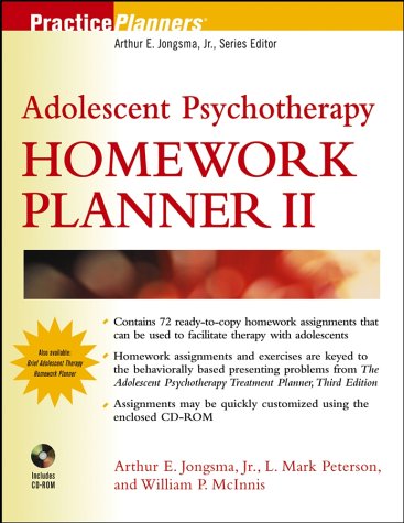 Adolescent Psychotherapy Homework Planner II [With CDROM]