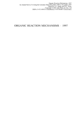 Organic Reaction Mechanisms 1979 (Including Index 1975-1975)