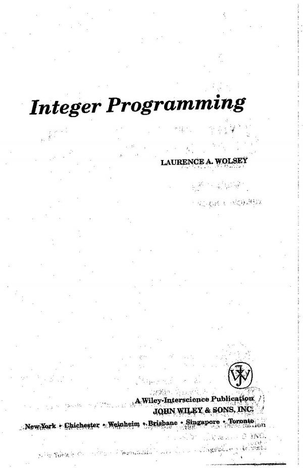 Integer Programming