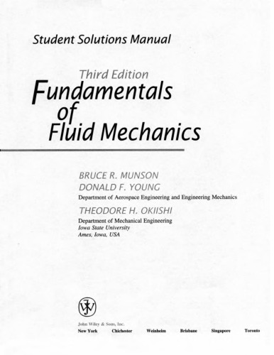 Fundamentals Of Fluid Mechanics