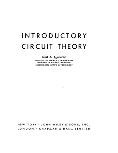 Introductory Circuit Theory