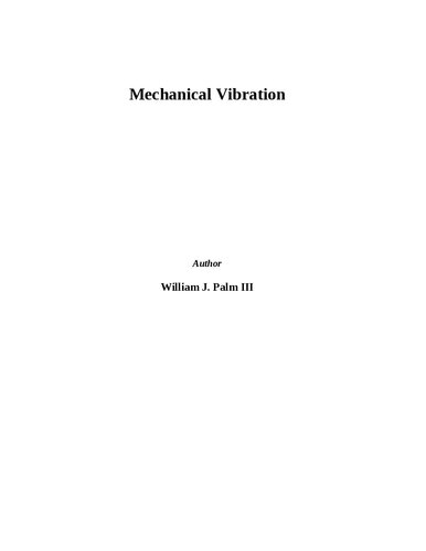 Mechanical Vibration