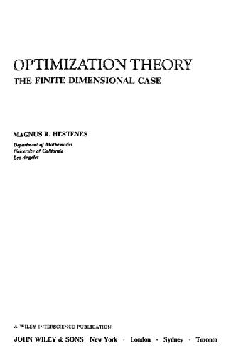 Optimization Theory