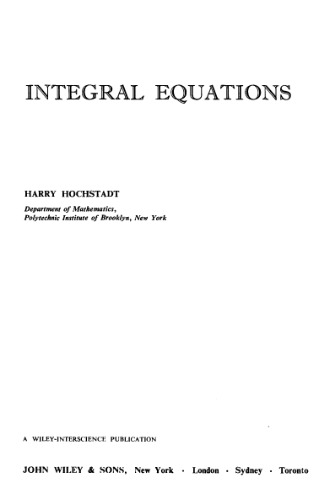 Integral Equations