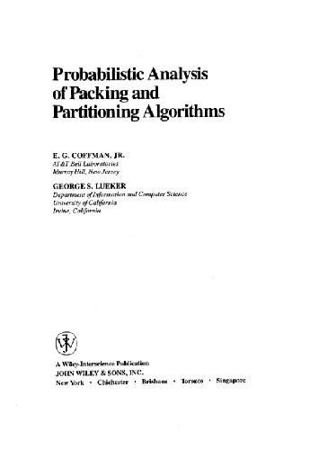 Probabilistic Analysis of Packing and Partitioning Algorithms