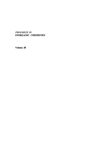 Progress in Inorganic Chemistry, Volume 20