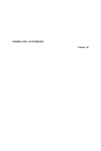 Inorganic Syntheses, Volume 34