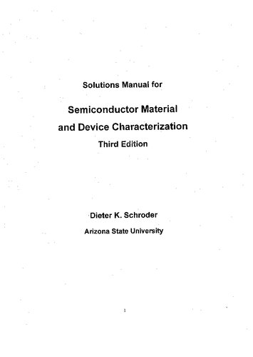 Semiconductor Material and Device Characterization