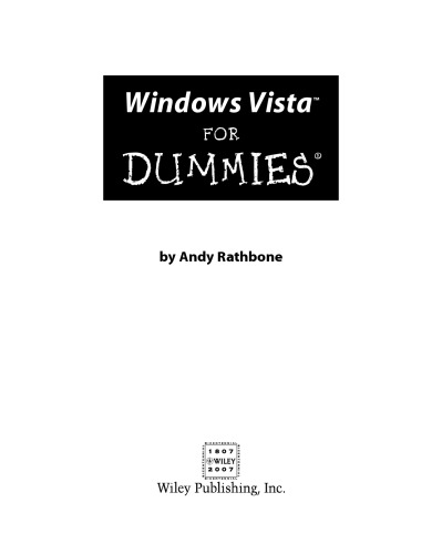 Windows Vista for Dummies