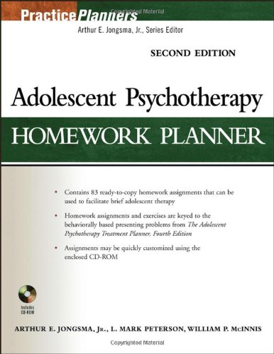 Adolescent Psychotherapy Homework Planner (PracticePlanners)