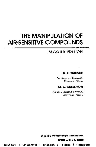 The Manipulation of Air-Sensitive Compounds