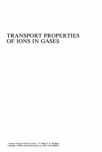 Transport Properties Of Ions In Gases