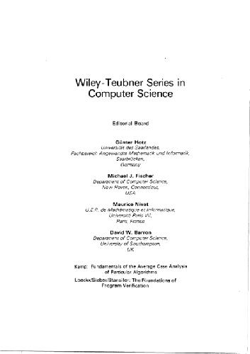 Fundamentals of the Average Case Analysis of Particular Algorithms