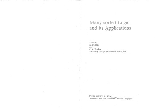 Many Sorted Logic And Its Applications