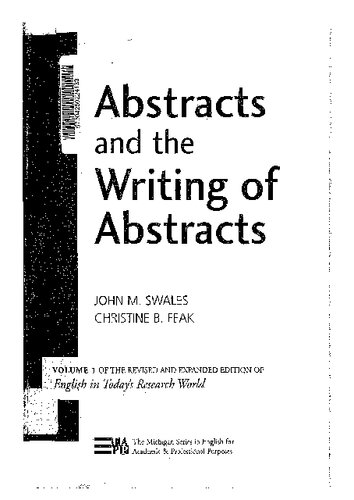 Abstracts and the Writing of Abstracts