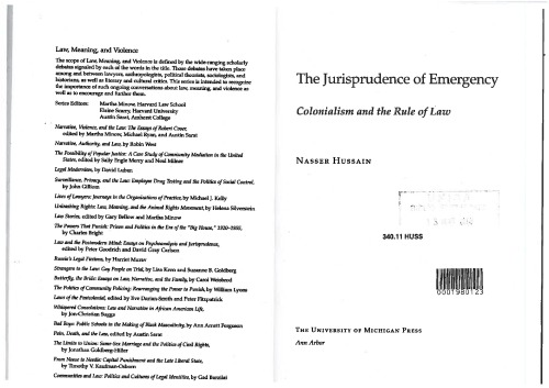 The Jurisprudence of Emergency