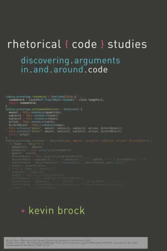 Rhetorical Code Studies