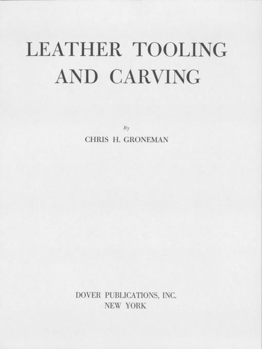Leather Tooling and Carving