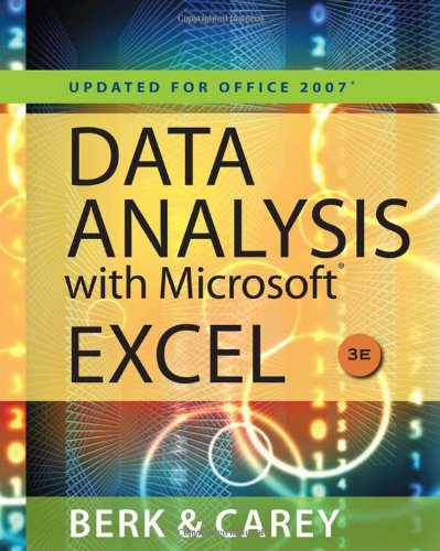 Data Analysis with Microsoft Excel(tm)