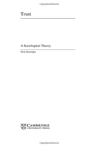 Trust : a sociological theory