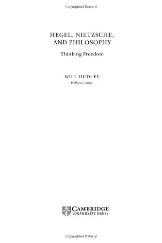 Hegel, Nietzsche, and philosophy : thinking freedom