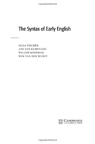 The Syntax of Early English