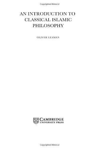 An introduction to classical Islamic philosophy