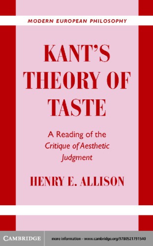 Kant's Theory of Taste