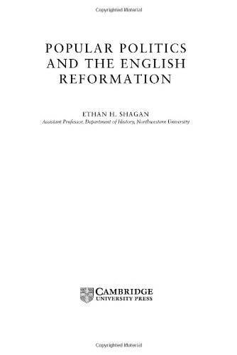 Popular Politics and the English Reformation