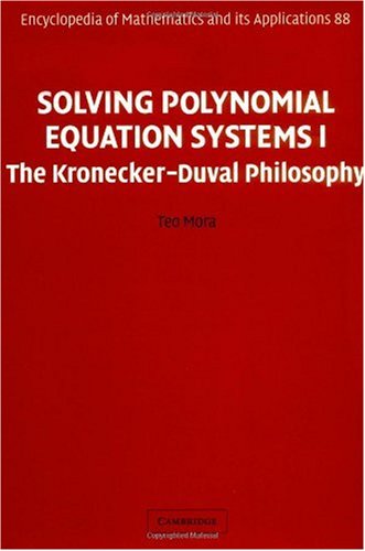 Solving polynomial equation systems. I, The Kronecker-Duval philosophy