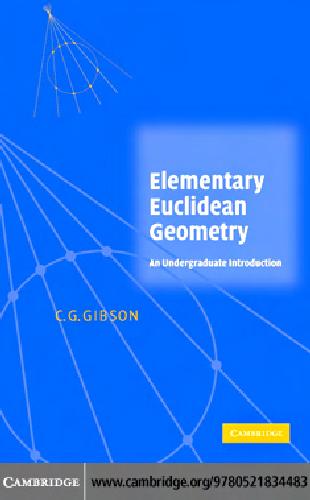 Elementary Euclidean Geometry