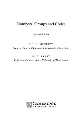 Numbers, groups, and codes