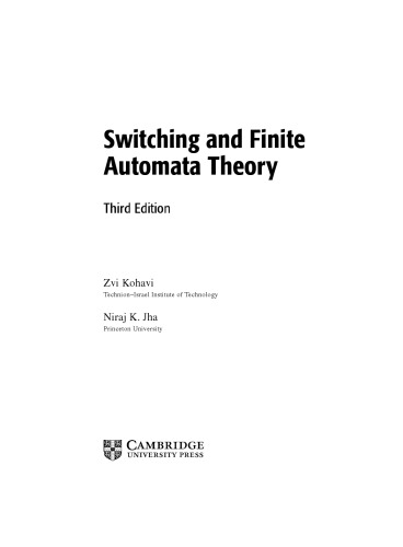 Switching and Finite Automata Theory