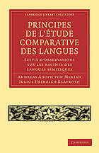 Principes de l'�tude Comparative Des Langues