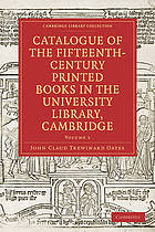 Catalogue of the Fifteenth-Century Printed Books in the University Library, Cambridge