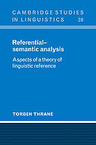 Referential-Semantic Analysis