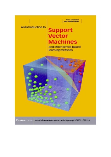 An Introduction to Support Vector Machines and Other Kernel-Based Learning Methods