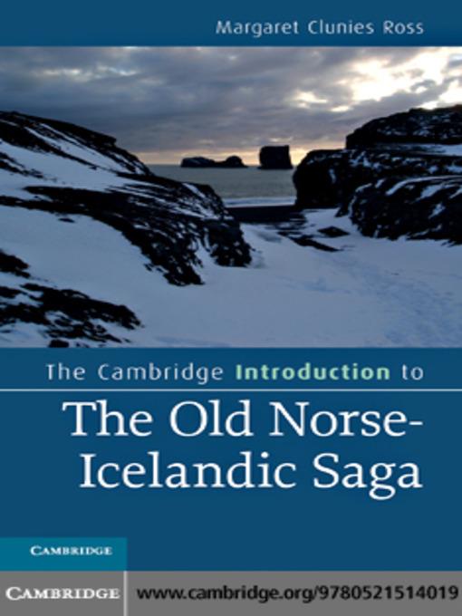 The Cambridge Introduction to the Old Norse-Icelandic Saga