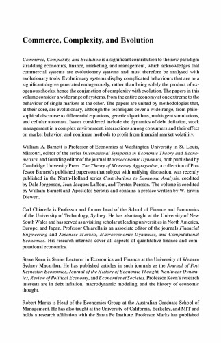 Commerce, Complexity, and Evolution