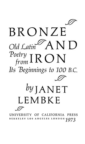 Bronze and Iron